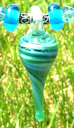 Blue Green Swirl Necklace